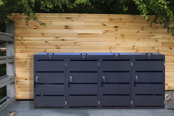 Wheelie Bin Steel Storage Shed (4 Bin Storage Unit)